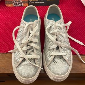 Converse silver sneakers